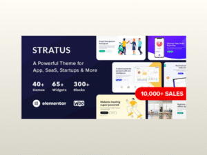 app, saas & software startup tech theme stratus