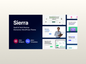 sierra saas & tech startup elementor wordpress theme