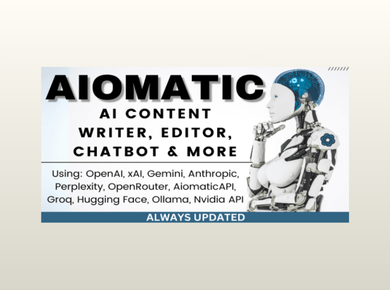 AIomatic – AI Content Writer, Editor, ChatBot & AI Toolkit