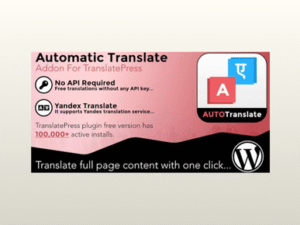 Automatic Translate Addon For TranslatePress Pro