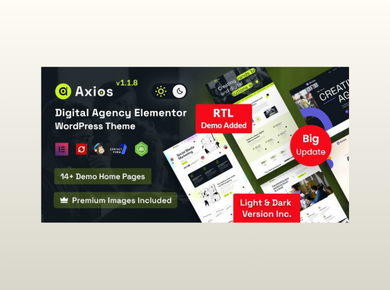 Axios – Digital Agency WordPress Theme