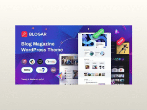 Blogar – Blog Magazine WordPress Theme