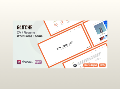 Glitche – Resume WordPress Theme