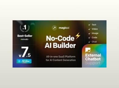MagicAI + Extentions – OpenAI Content, Text, Image, Video, Chat, Voice, and Code Generator as SaaS