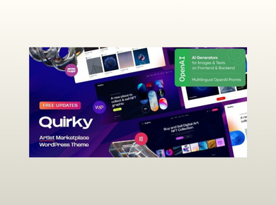 Quirky – NFT, Token & Artist Marketplace WordPress Theme