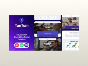 TanTum – Car, Scooter, Boat & Bike Rental Services WordPress Theme
