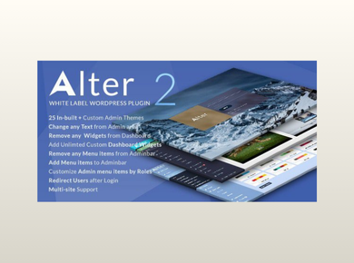WpAlter – White Label WordPress Plugin