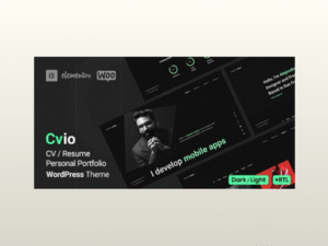 Cvio – Personal Portfolio WordPress Theme