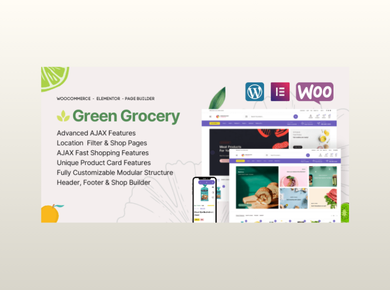 Green Grocery – Grocery Store Organic Food WordPress Theme