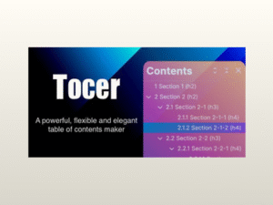 Tocer (Fixed Toc) – Table of Contents Maker WordPress Plugin