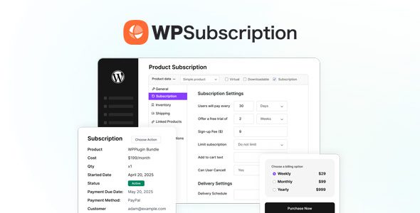 WPSubscription Pro – WooCommerce Subscription Management Plugin