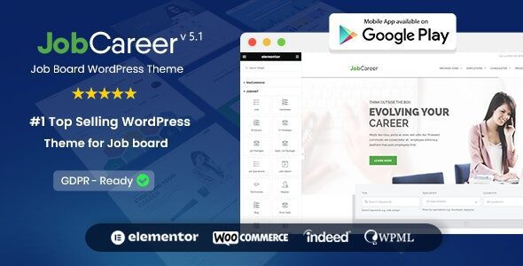 JobCareer – Job Board Responsive WordPress Theme