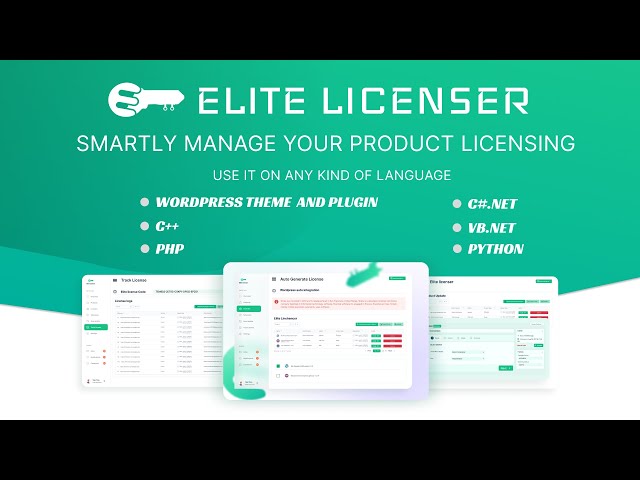 Elite Licenser – Software License Manager for WordPress