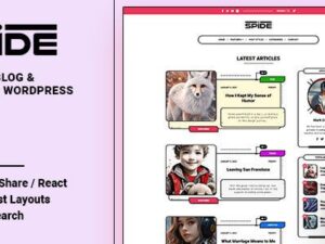 Spide – Personal Blog & Magazine WordPress Theme 1.0.5
