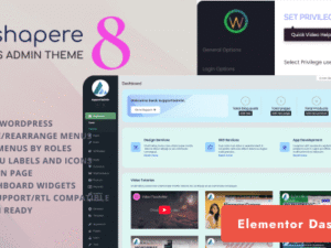 WordPress Admin Theme – WPShapere 8.0.1 