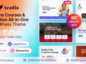 Acadia – Education WordPress Theme For University & Online Course 3.0.2