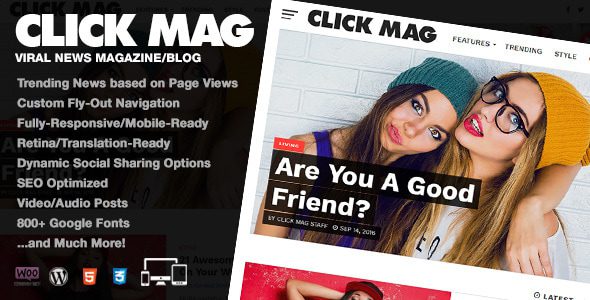 Click Mag – Viral WordPress News Magazine/Blog Theme 3.7.1 1 Click Mag – Viral WordPress News Magazine/Blog Theme 3.7.1