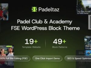 Padeltaz – Padel Club and Sports Academy FSE WordPress Block Theme 1.0.0