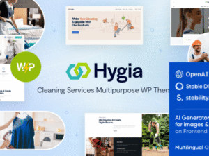 Hygia – Cleaning Company & Laundry Services WordPress Theme + Shop 1.24.0