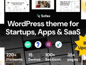 Sofax – Software & Startup WordPress Theme 1.0.5